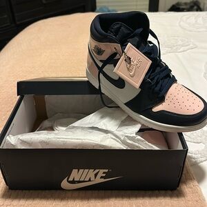 Nike Women’s Air Jordan 1 High Pink Navy White Sneakers